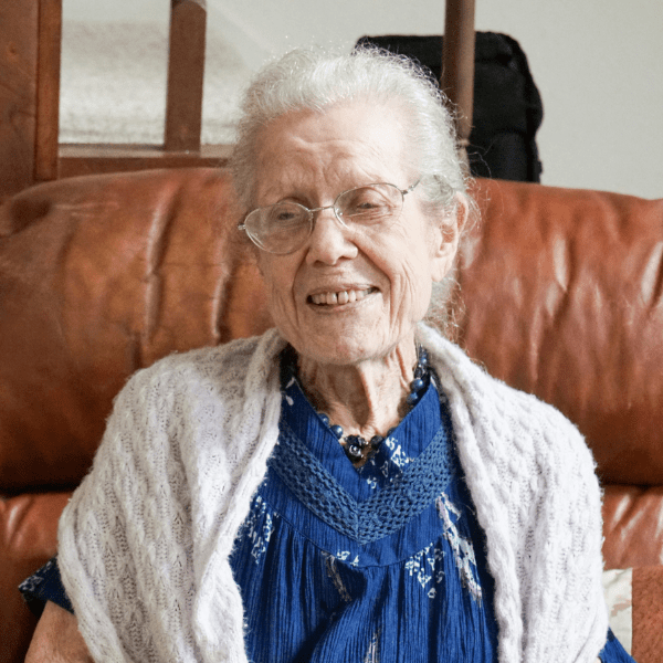 Elderly lady sitting