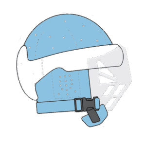 HP 4 closed top with visor ear chin guard