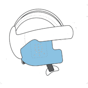 HP 4 open with ear and cheek guards